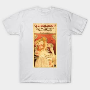 J C BOLDOOT EAU DE COLOGNE PARFUMERIE Art Nouveau Lithograph by Privat Livemont T-Shirt